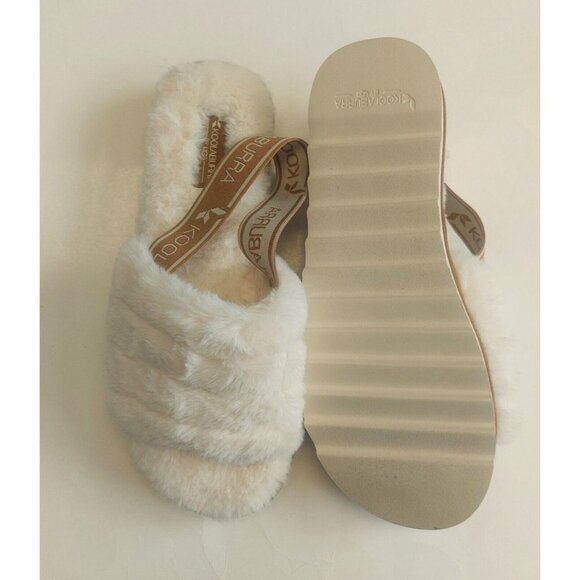 Koolaburra By UGG Fuzz'n II Slide Womens Size 10 Slipper Sandal Natural 1116914 - Picture 8 of 8